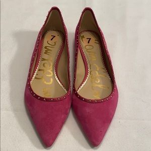 Sam Edelman Size-7 pink suede flats